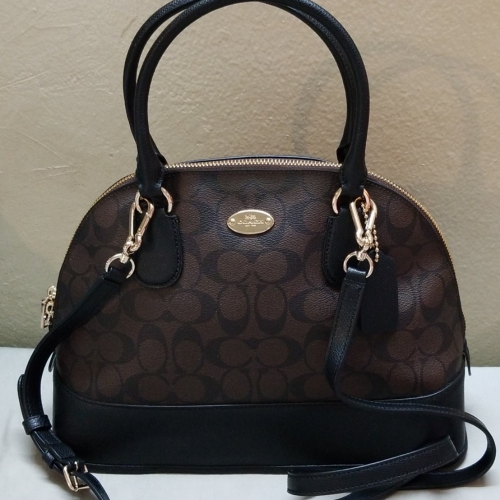 NWT Coach brown/black crossbody bag